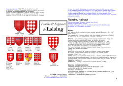 de Lalaing - Racines & Histoire