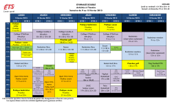 Horaire de la semaine