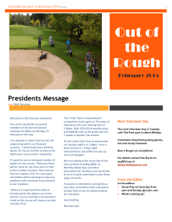Newsletter - Queanbeyan Golf Club