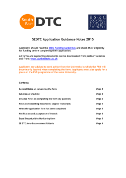 guidance notes - University of Kent