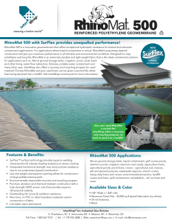 RhinoMat 500 flyer - InterWrap Industries Inc.