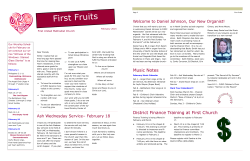 First Fruits - First United Methodist Church of Martinsville
