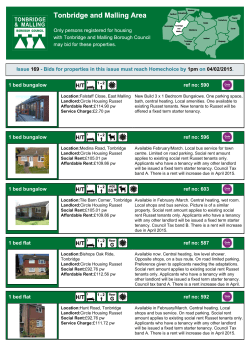 Issue 169 - Bids for properties in this issue must reach Homechoice