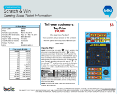 Scratch & Win Coming Soon Ticket Information