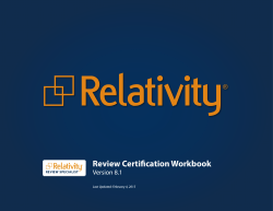 Review Certification Workbook