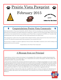 Prairie Vista Newsletter - Prairie Vista Elementary