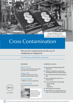 Cross Contamination - Pharmachemical Ireland