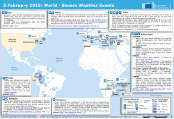 5 February 2015: World - Severe Weather Events