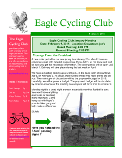 Newsletter - Eagle Cycling Club