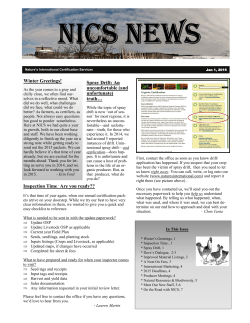 View Newsletter - Nature`s International Certification