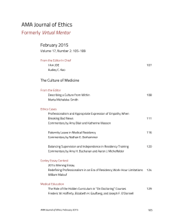 AMA Journal of Ethics - Virtual Mentor American Medical