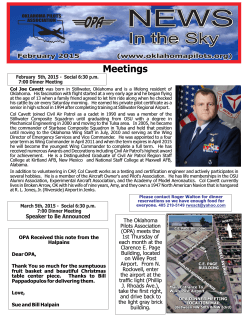 February 2015 - Oklahoma Pilots Association