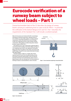 Eurocode verification of a runway beam subject to wheel loads