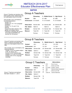 Teacher Evaluation Plan