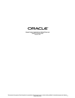 Oracle Fusion Applications Global Price List