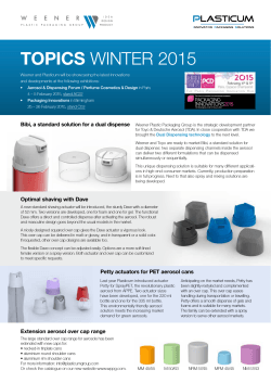 Topics WINTER 2015 - The WEENER Plastic Packaging Group
