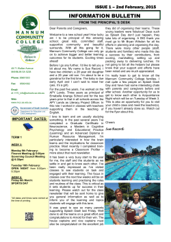 Issue 1 - Mannum Community College