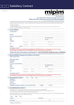 Subsidiary Registration form - National Association of Realtors