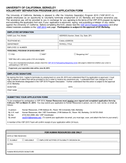 VSP 2015 Application Form - Human Resources at UC Berkeley
