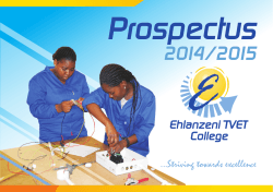 View prospectus - Ehlanzeni TVET College