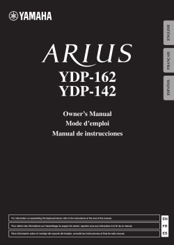 YDP-162/142 Owner`s Manual