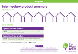Current Products - the West Brom for intermediaries