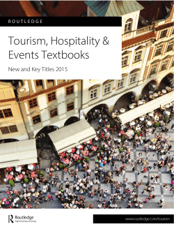 Tourism, Hospitality & Events Textbooks