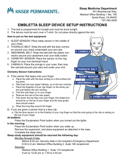 Embletta Sleep Device Instructions