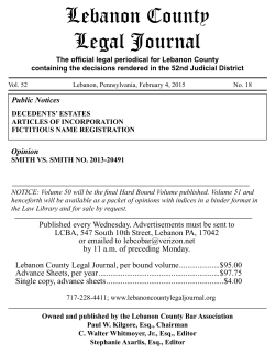 Lebanon County Legal Journal