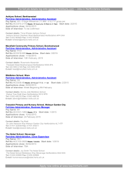 Support staff - Hertfordshire Grid for Learning