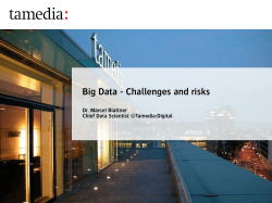 Big Data - Challenges and risks