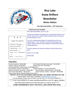 Rice Lake Snow Drifters Newsletter