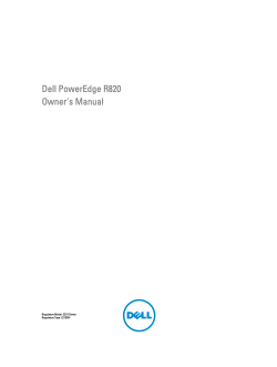 Dell PowerEdge R820 Owner`s Manual