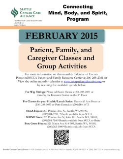 Calendar - Seattle Cancer Care Alliance