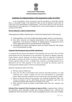 Guidelines for implementation of the programmes