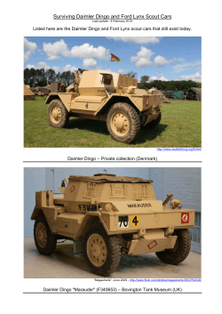Surviving Daimler Dingo and Ford Lynx Scout Cars