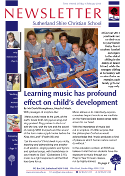 Learning music has profound effect on child`s development