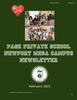 Newsletter - Page Private School