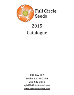 2015 Catalogue - Full Circle Seeds