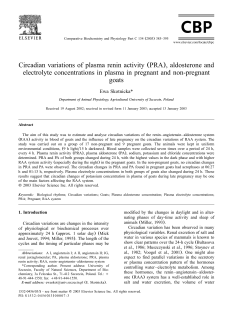 Circadian variations of plasma renin activity (PRA
