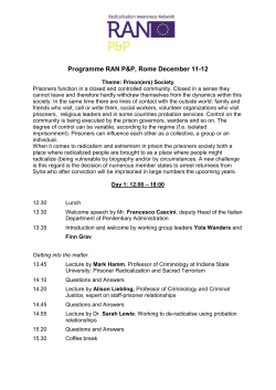 Programme RAN P&P, Rome December 11-12