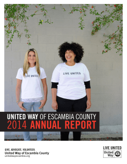 2014 ANNUAL REPORT - United Way of Escambia County