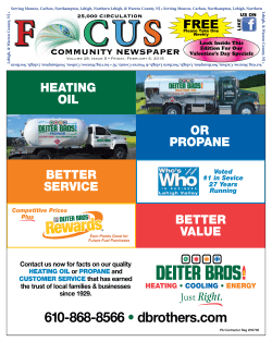 2/6/15 Edition - Focus Community Newspaper Brodheadsville, PA