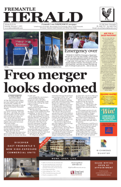 Emergency over - Fremantle Herald