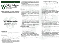 Elisa for Lucentis - WHM Biologics, Inc.