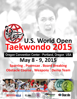 Black Belt Info Packet - US World Open Taekwondo Championships