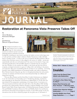 Restoration at Panorama Vista Preserve Takes Off