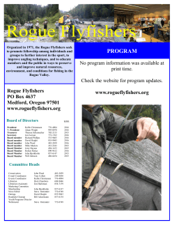 Current News - Rogue Flyfishers