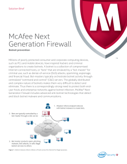 McAfee Next Generation Firewall Botnet Prevention