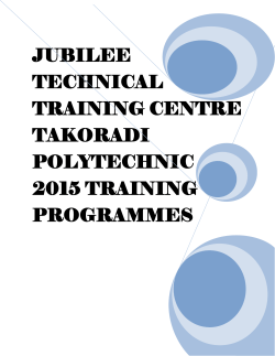 2015 Training Programmes